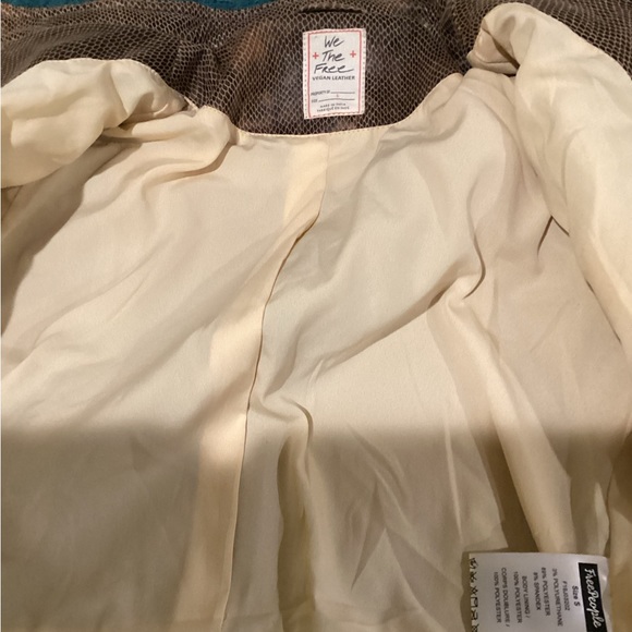 Free People Snake-Embossed Faux Leather Jacket - Picture 6 of 8